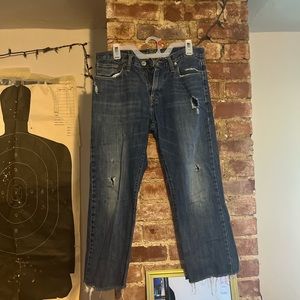 American eagle straight leg cropped jeans